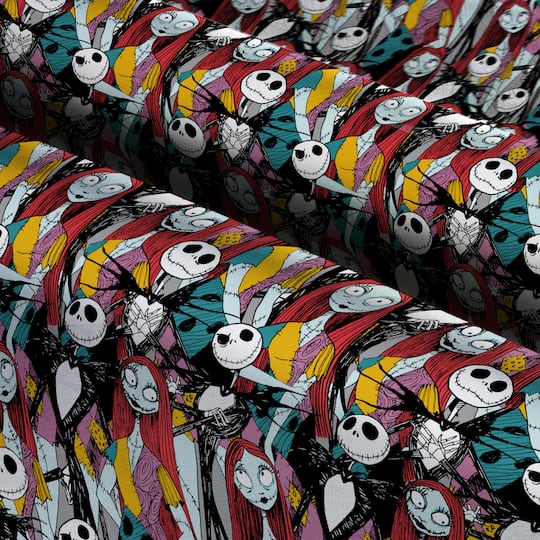 nightmare before christmas sally dress fabric Springs Creative The Nightmare Before Christmas Sally & Jack Print Cotton Fabric